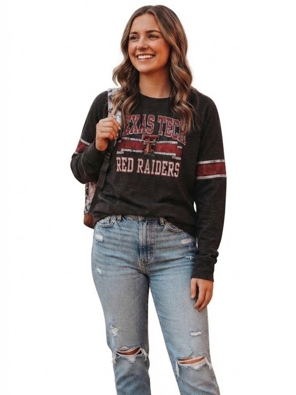 Texas Tech Red Raiders Crewneck Gray Sweater Small Pressbox Small
